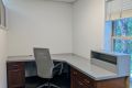 This cubicle has natural light from the adjacent operable windows.  Access to full kitchen, conference room and work room with all necessities included (WiFi & copier).  Onsite UPS and FedEx pickup boxes.