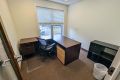 This office has natural light from the operable windows and comes fully furnished.  Access to full kitchen, conference room and work room with all necessities included (WiFi & copier).  Onsite UPS and FedEx pickup boxes.