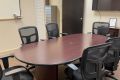 Our spacious conference room accommodates 6 people at the table and additional seating for up to 8. It features a whiteboard and a 70-inch TV for your use.