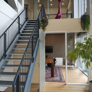 Our entrance, with a luxury meeting room downstairs and two smaller rooms upstairs.