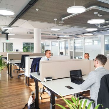 Bright dedicated desk area