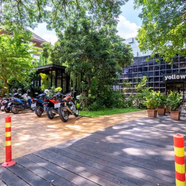 Outdoor - Front entrance of Yellow Coworking Space - Best coworking space in Chiang Mai 