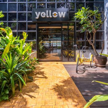 Front entrance of Yellow Coworking Space 