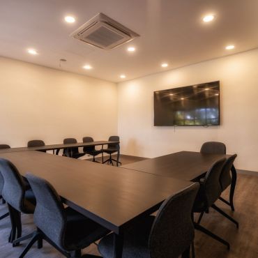 Conference room fits 20 people, with a huge screen for you cool presentations at Yellow Coworking Space 