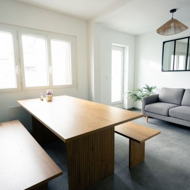 Cuisine partagée, donnant sur la terrasse
