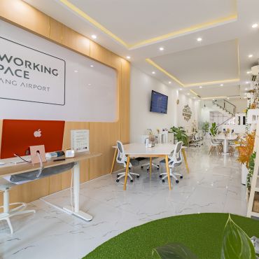 Main Workspace Area
Bright and modern coworking space near Da Nang Airport featuring ergonomic chairs, open desks, and a cozy atmosphere perfect for productivity.