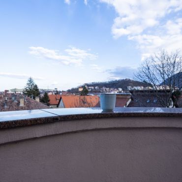 The beautiful view from the terrace: common space