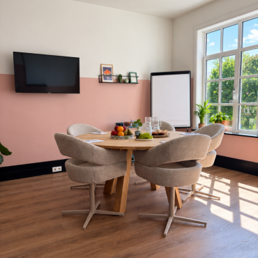 You can find all information about our Pink Space here: https://www.space4.nl/vergaderruimtes/pink-space/