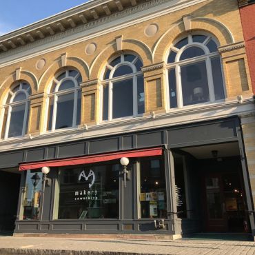 The exterior of our historic building, built in 1904 on Bank Street.