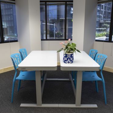 Private meeting rooms for quiet calls or client meetings. 