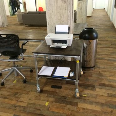 Desks and printer table (now we have a big fancy schmancy printer)