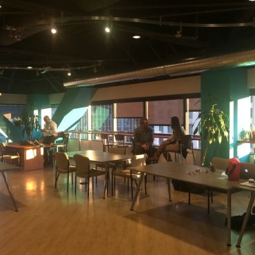 Large Café area where we host our larger events. And is available for no charge whenever not booked for an event.