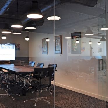 An 8-person, private meeting room.