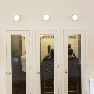 Private phone booths.