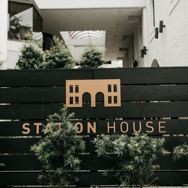 Station House front enterance signage.