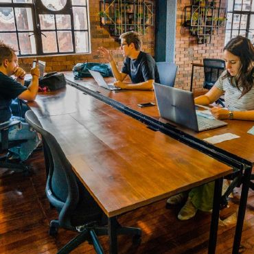 Dedicated desk. 
Networking community