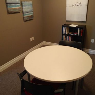 Meeting Room - seats 3; whiteboard